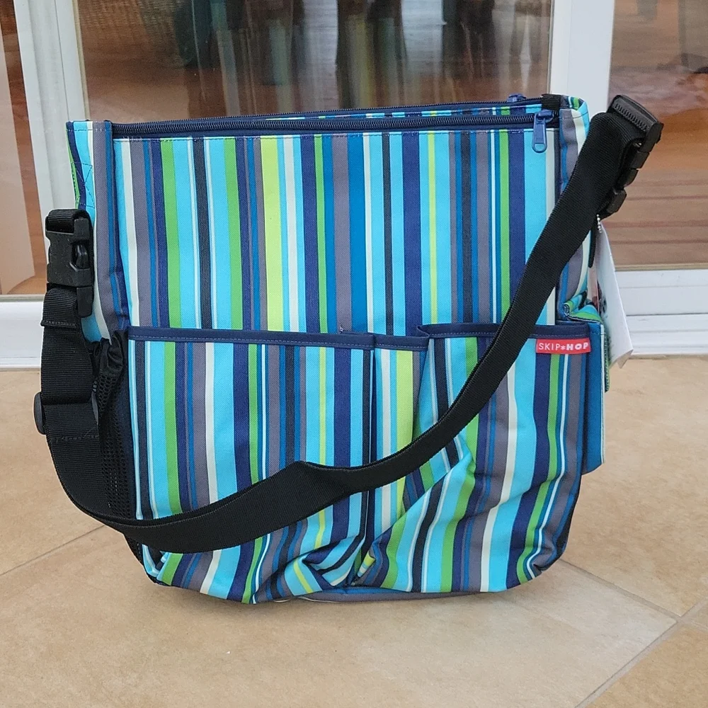 Skip Hop Duo diaper bag in blue stripe
